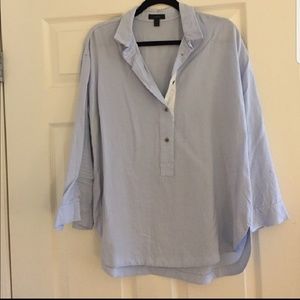 Light blue popover shirt
